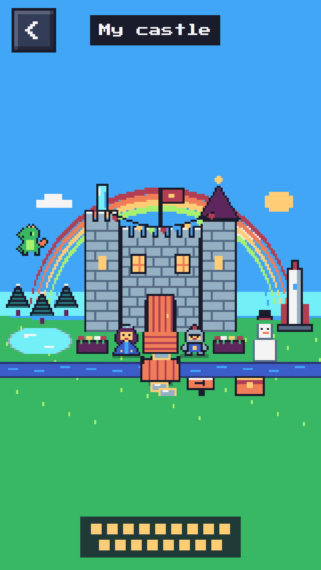 The castle being built